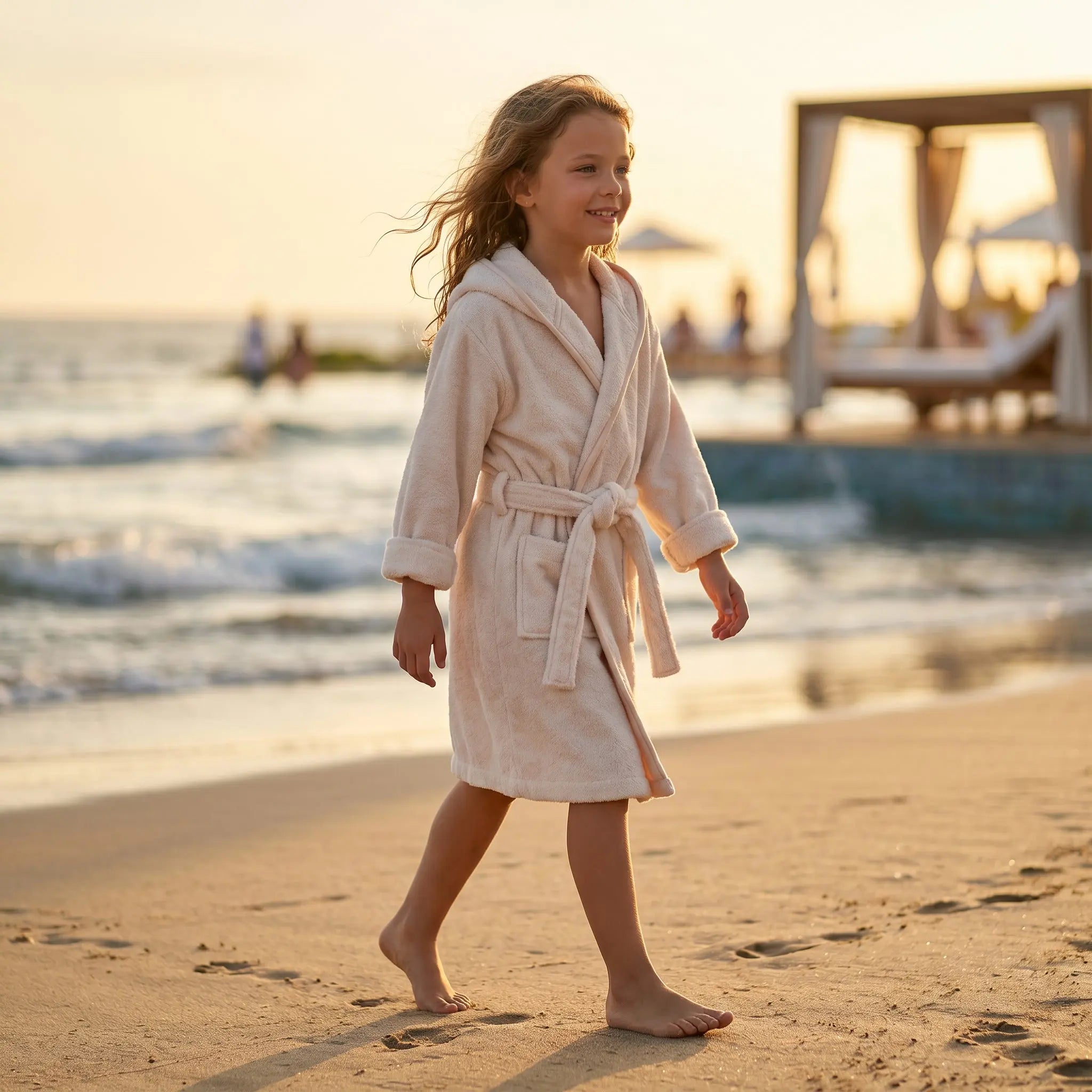 Sand Terry Bath Robe GARBO &amp; FRIENDS