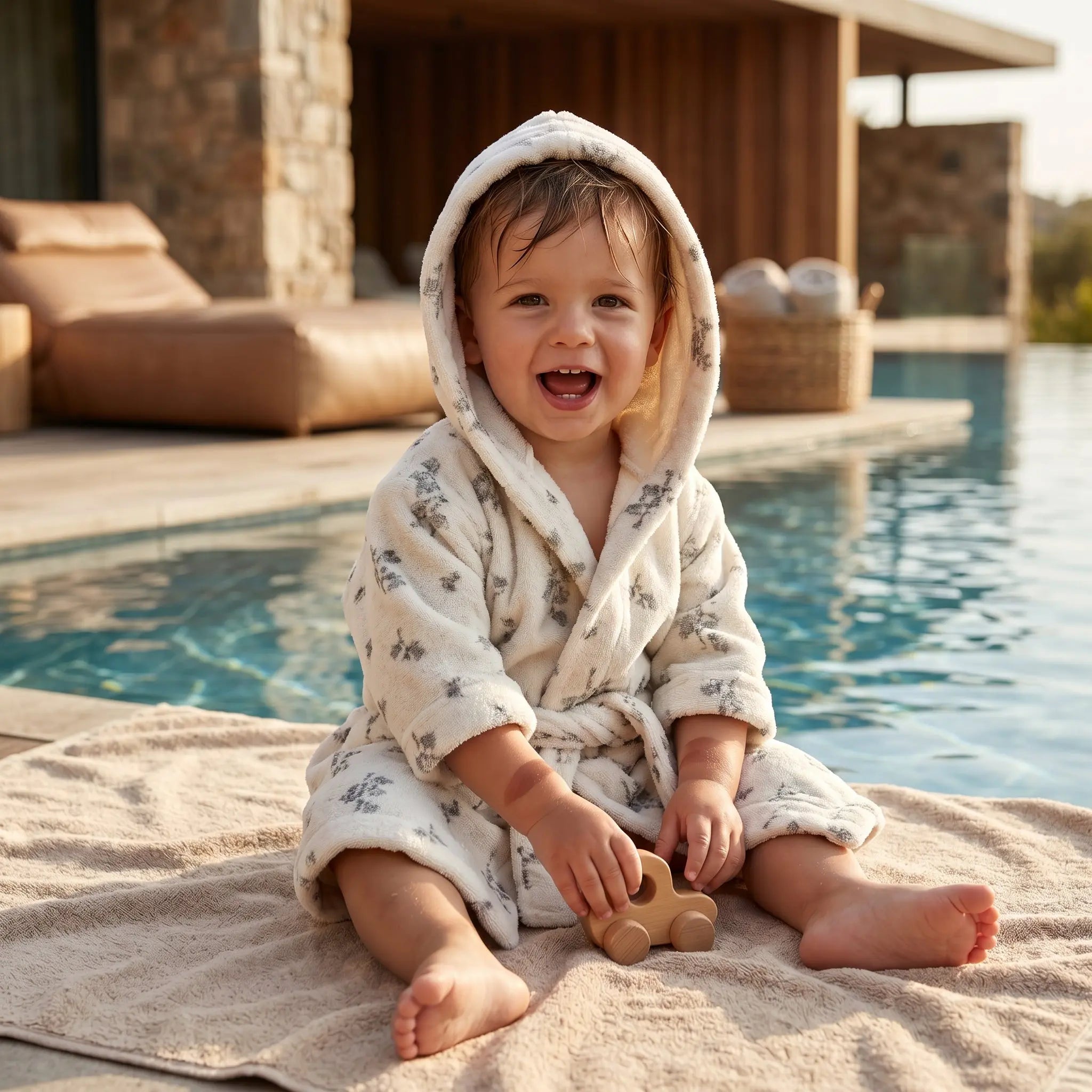 Bluebell Terry Bath Robe GARBO &amp; FRIENDS