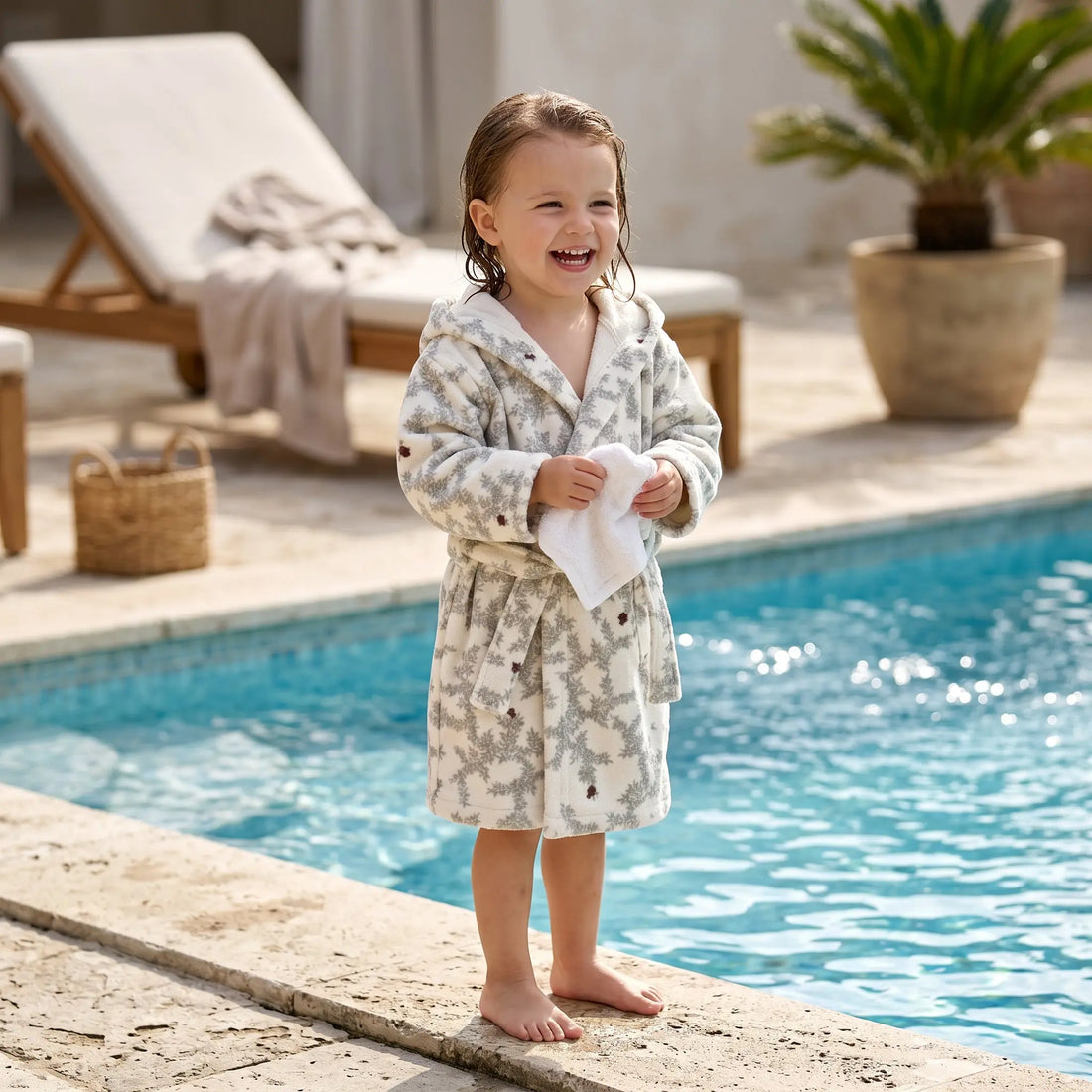 Pomegranate Terry Bathrobe GARBO &amp; FRIENDS