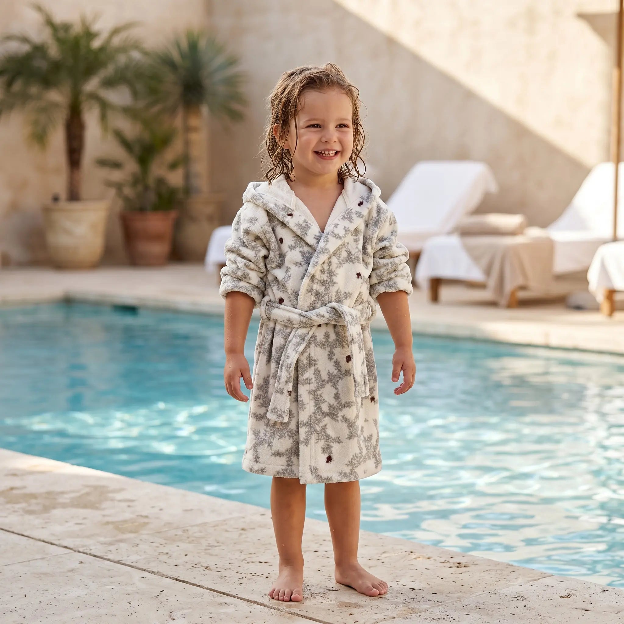Pomegranate Terry Bathrobe GARBO &amp; FRIENDS