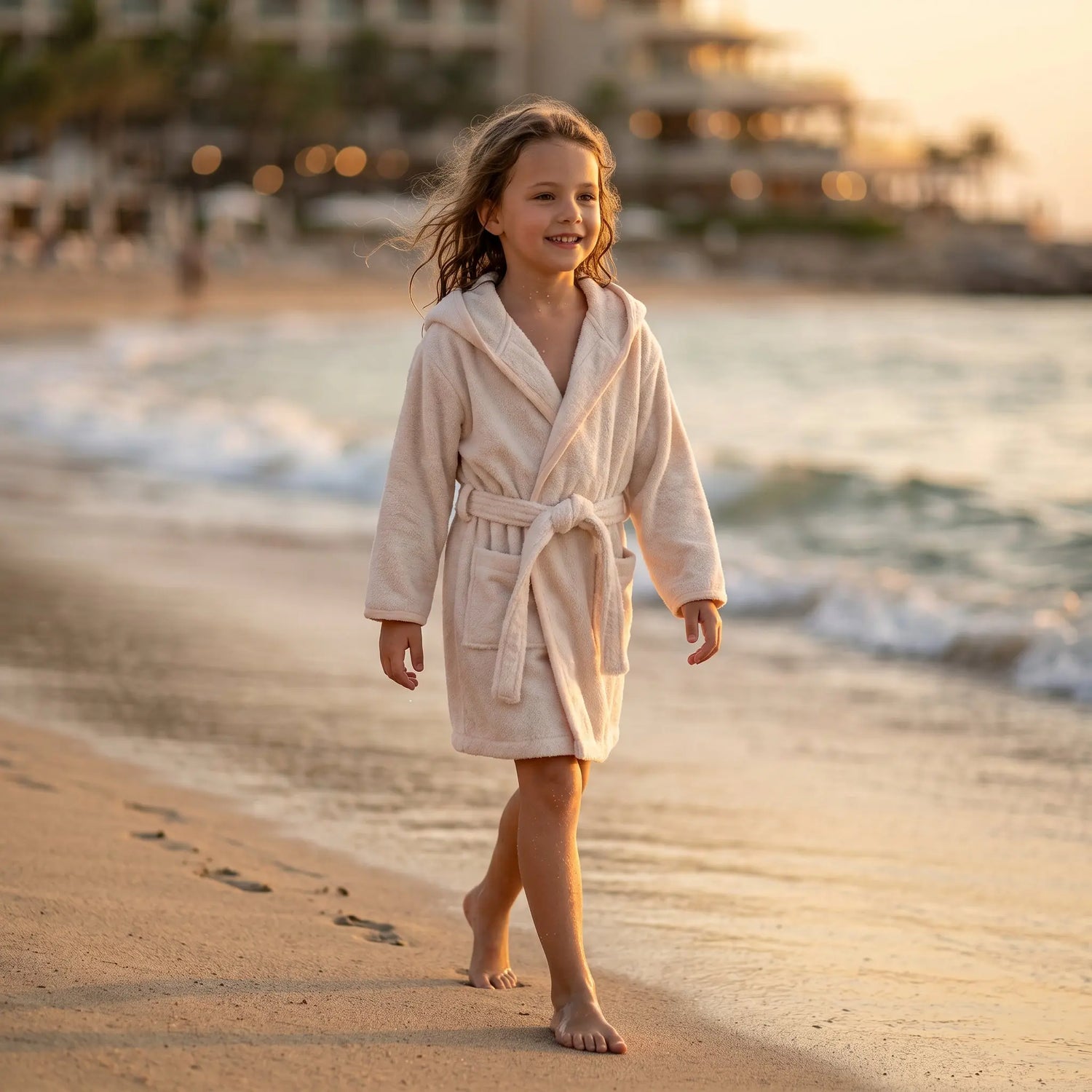 Sand Terry Bath Robe GARBO &amp; FRIENDS