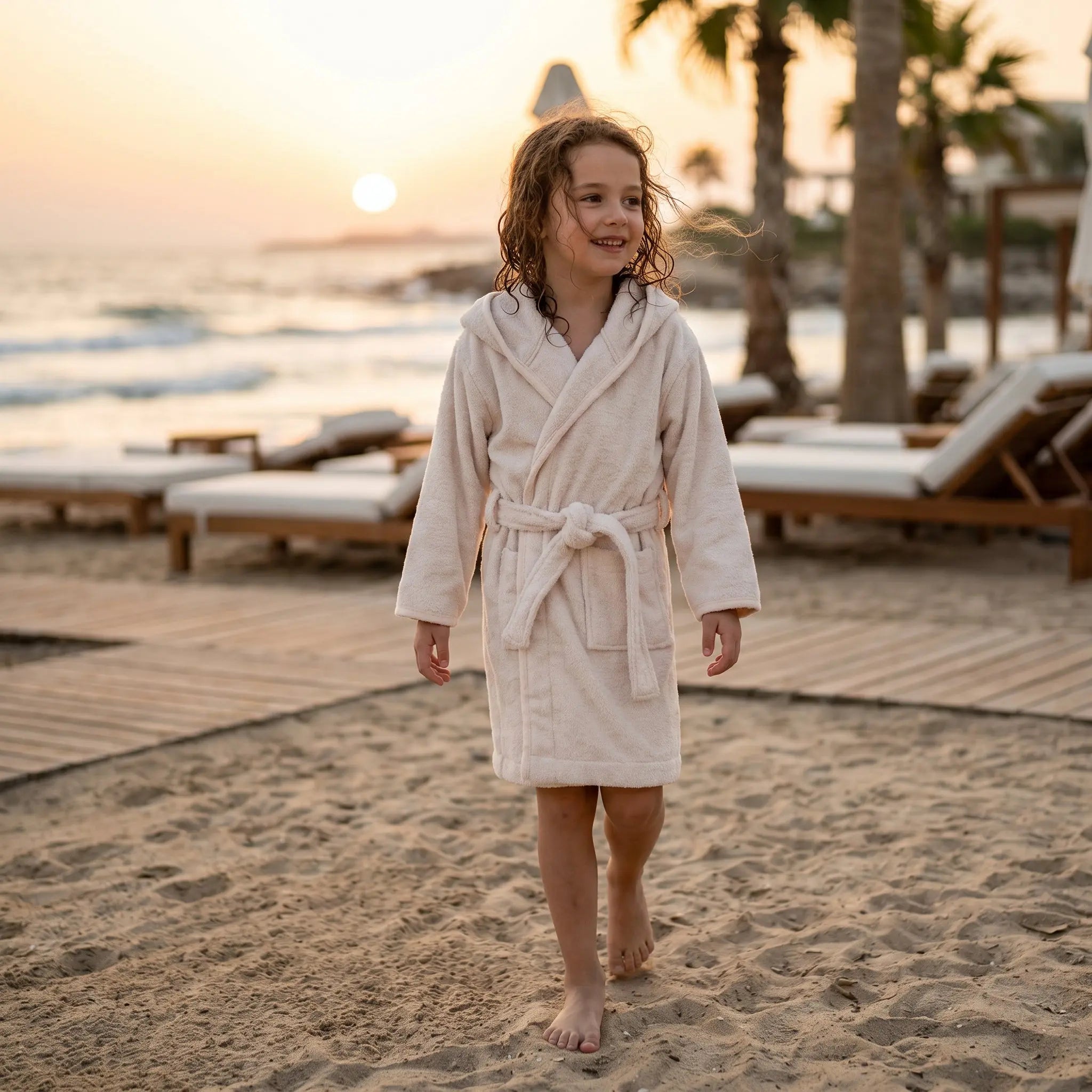 Sand Terry Bath Robe GARBO &amp; FRIENDS