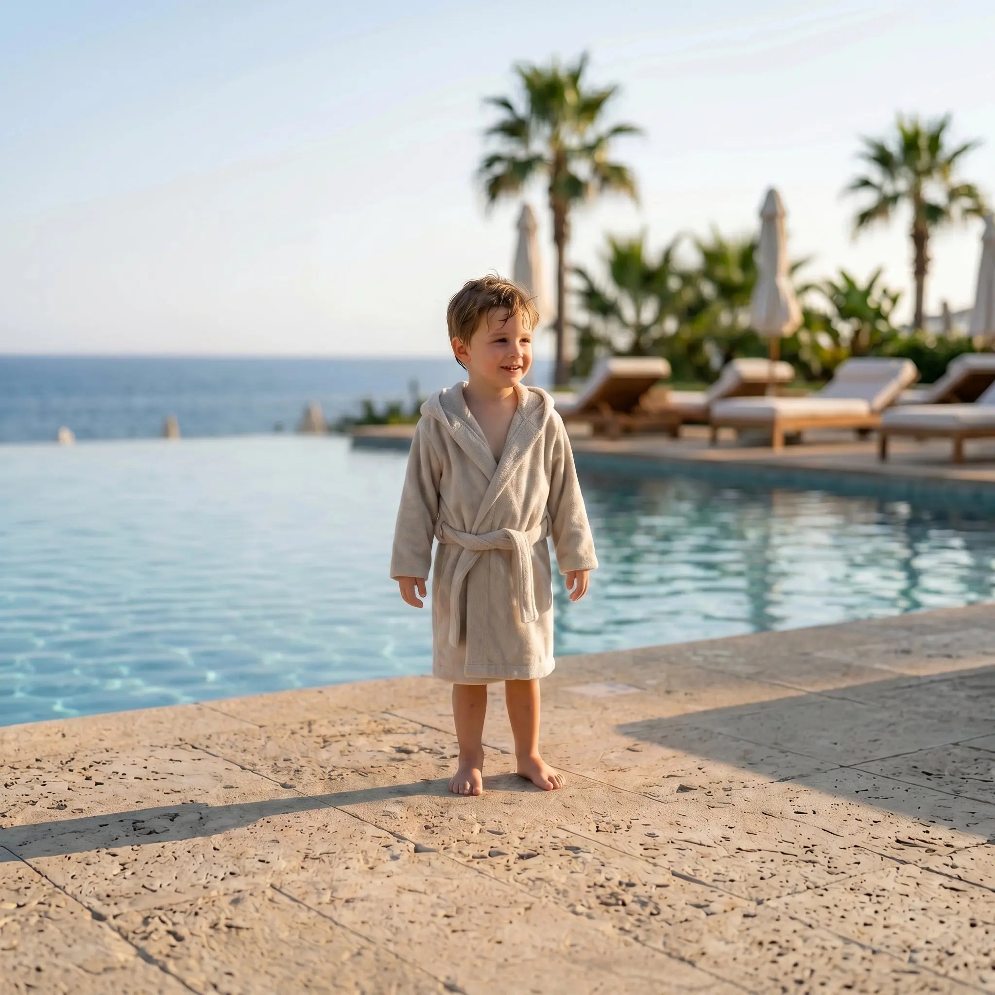 Thyme Terry Bath Robe GARBO &amp; FRIENDS