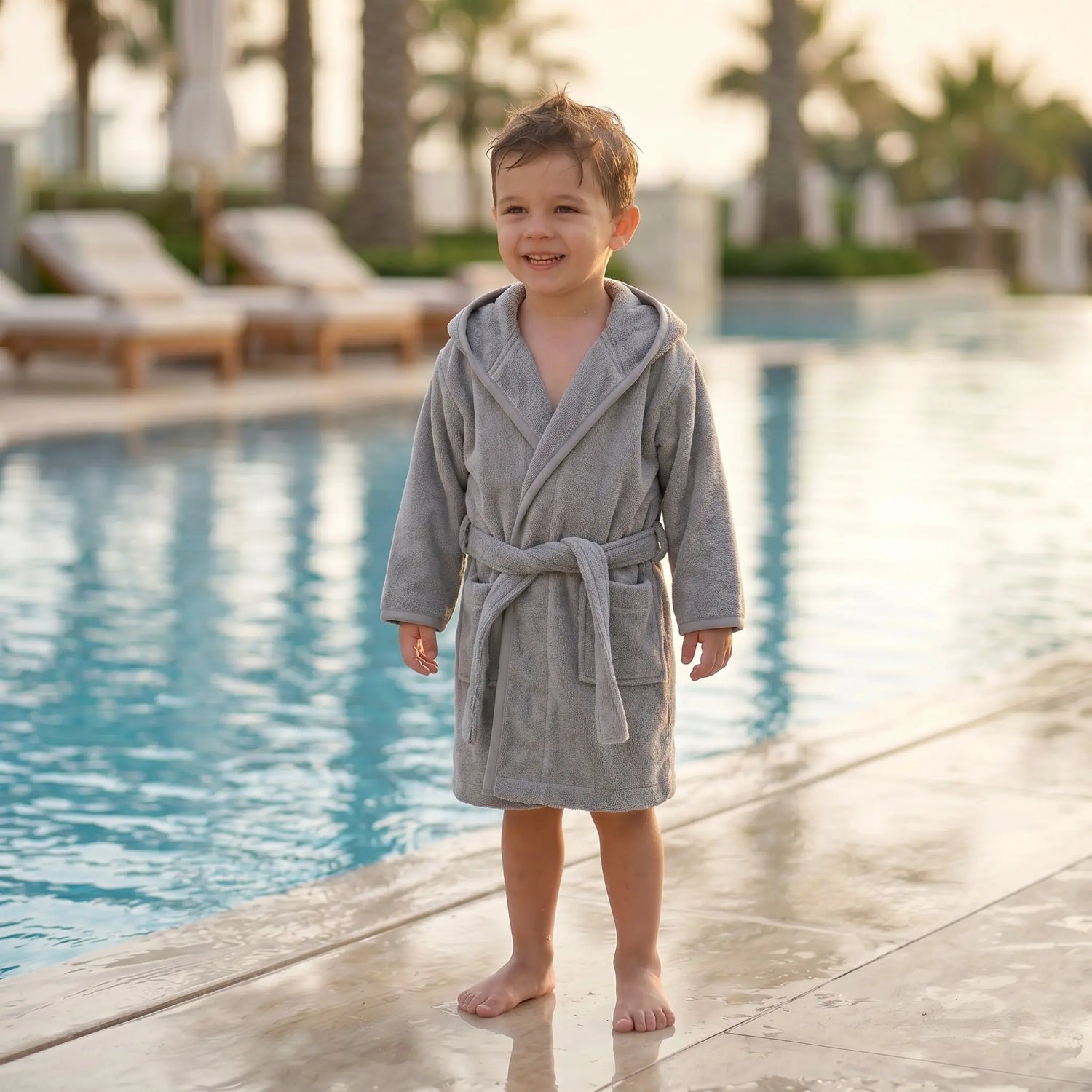 Thyme Terry Bath Robe GARBO &amp; FRIENDS