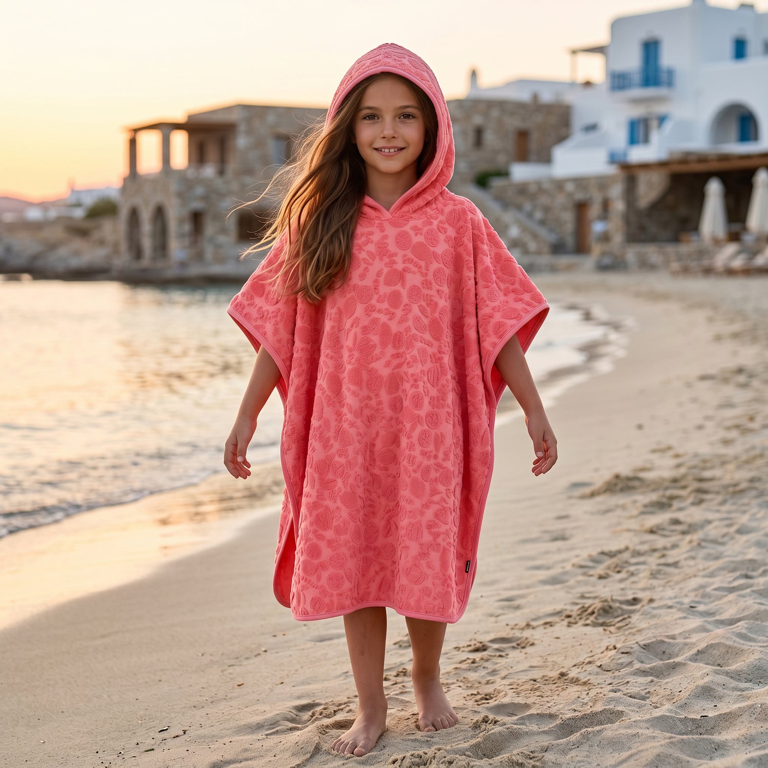 Girls Lemon Quotes Terry Beach Cover-Up Poncho