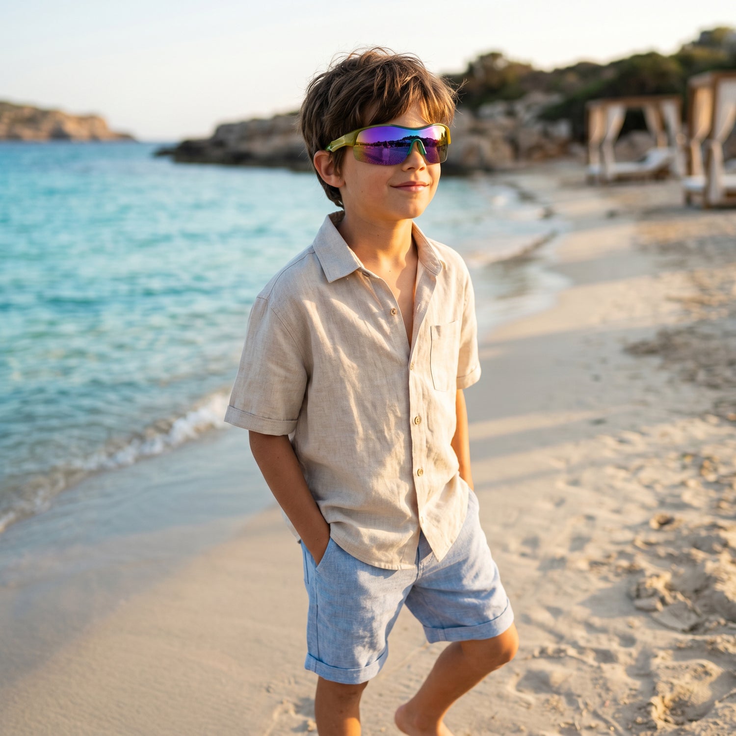 Boys Surf Pond Green Sport Sunglasses