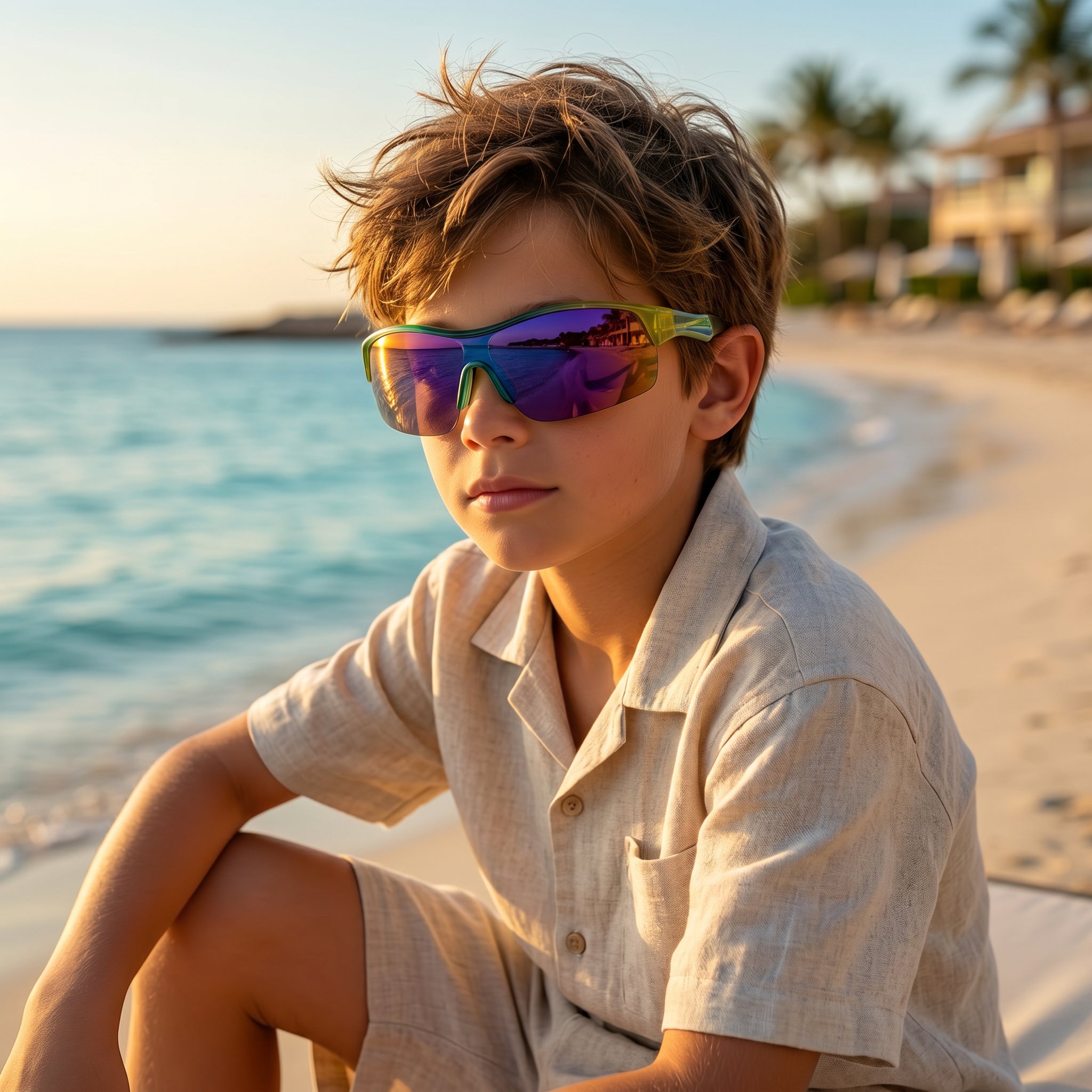 Boys Surf Pond Green Sport Sunglasses