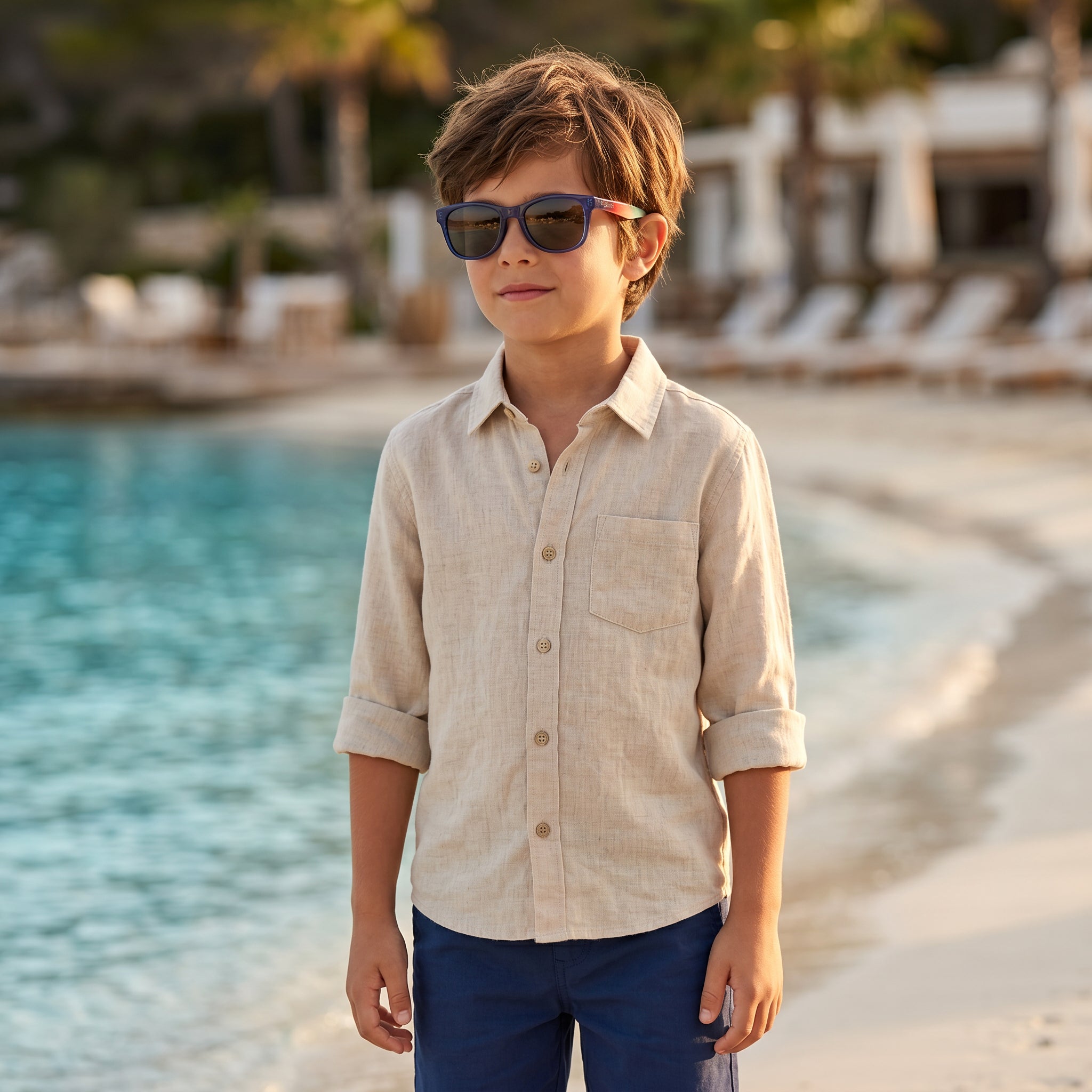 Boys Star Blue Fade Classic Sunglasses