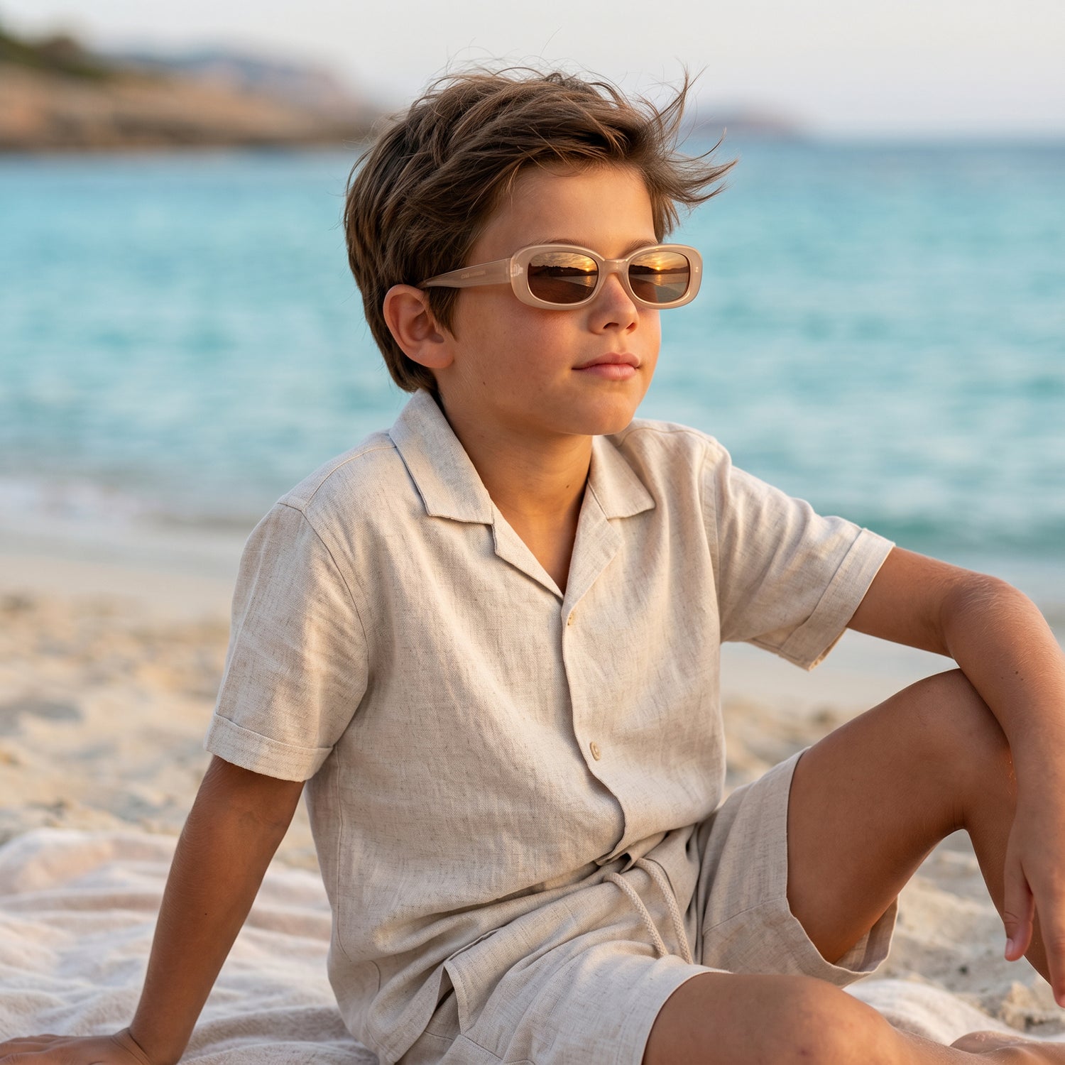 Girls Selah Sandalwood Oval Sunglasses