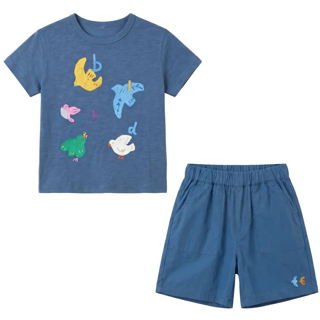 Boys Blue Graphic T-Shirt &amp; Shorts Set Sol Vera