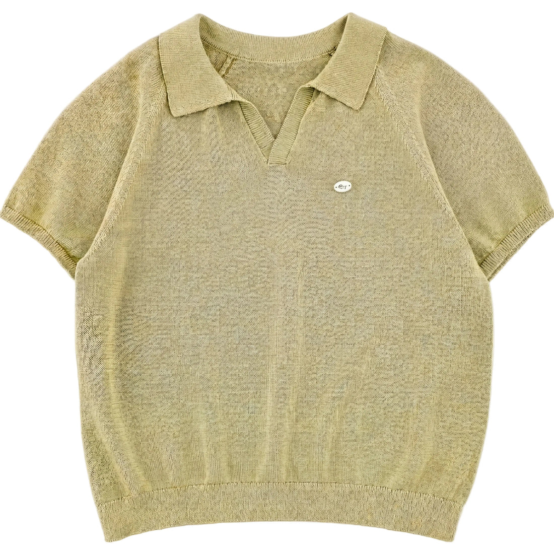 Boys Olive Green Knit Polo Shirt Sol Vera