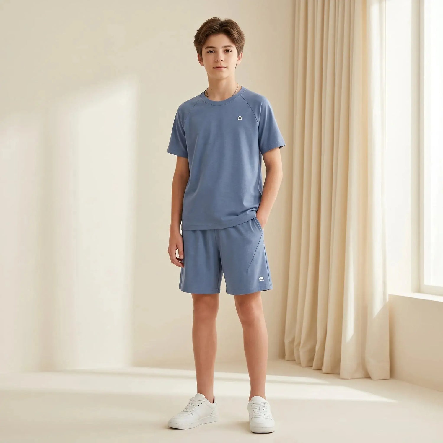 Boys Blue T-Shirt &amp; Shorts Set Sol Vera
