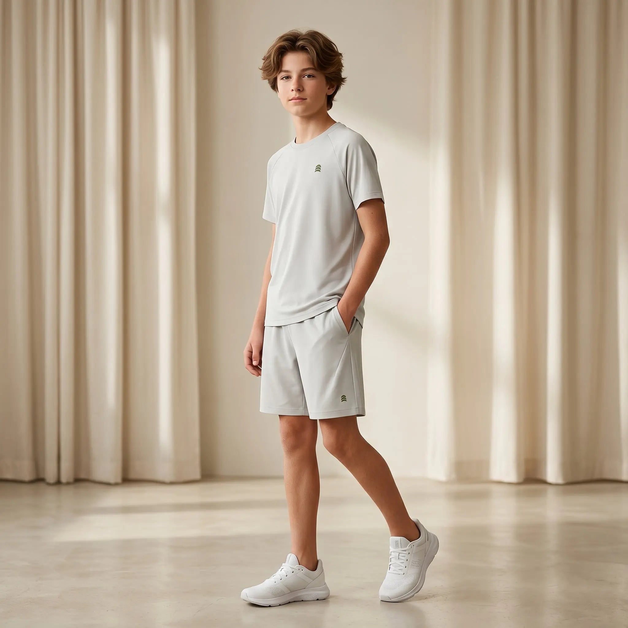 Boys Grey T-Shirt &amp; Shorts Set Sol Vera