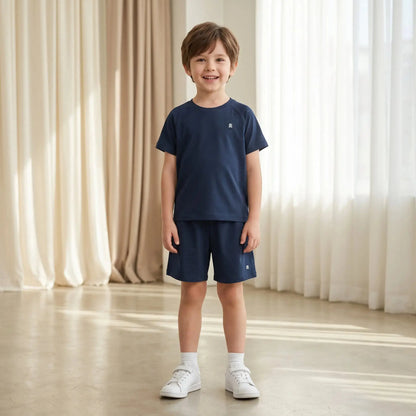 Boys Navy T-Shirt &amp; Shorts Set Sol Vera