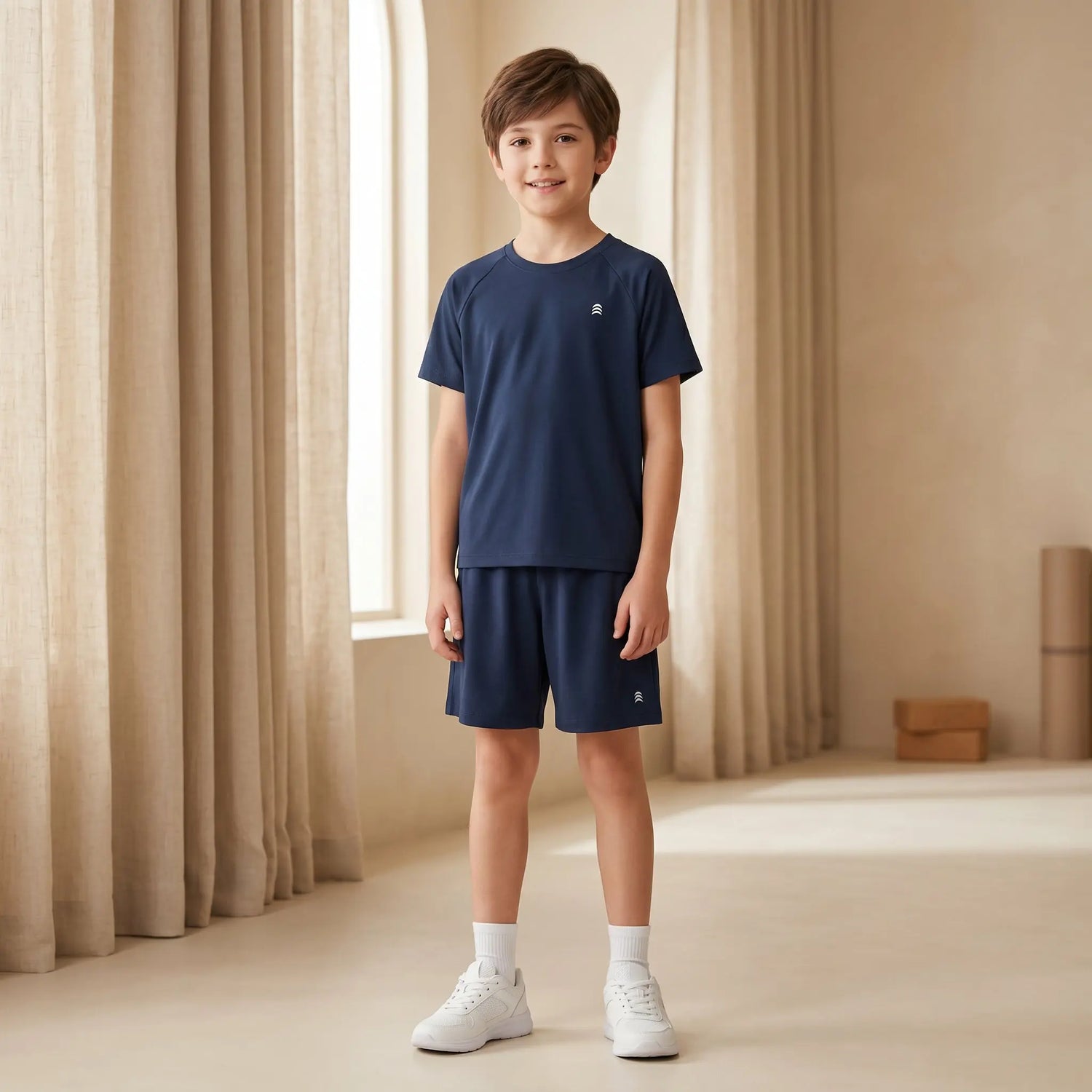 Boys Navy T-Shirt &amp; Shorts Set Sol Vera