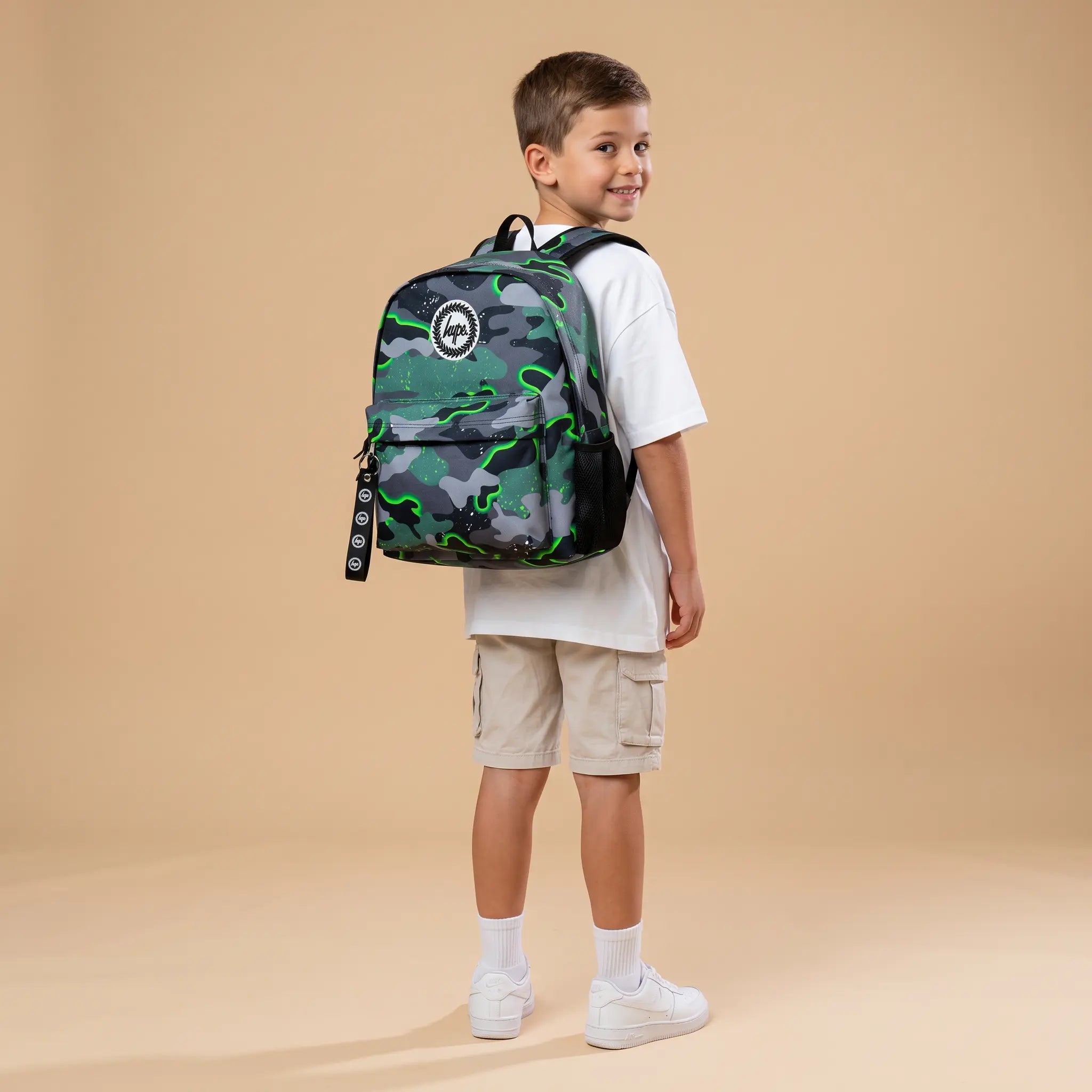 Iconic Green Glow Camo Backpack HYPE