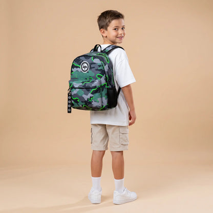Iconic Green Glow Camo Backpack HYPE