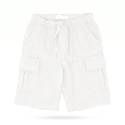 Linen Bermuda - White ZHOE &amp; TOBIAH