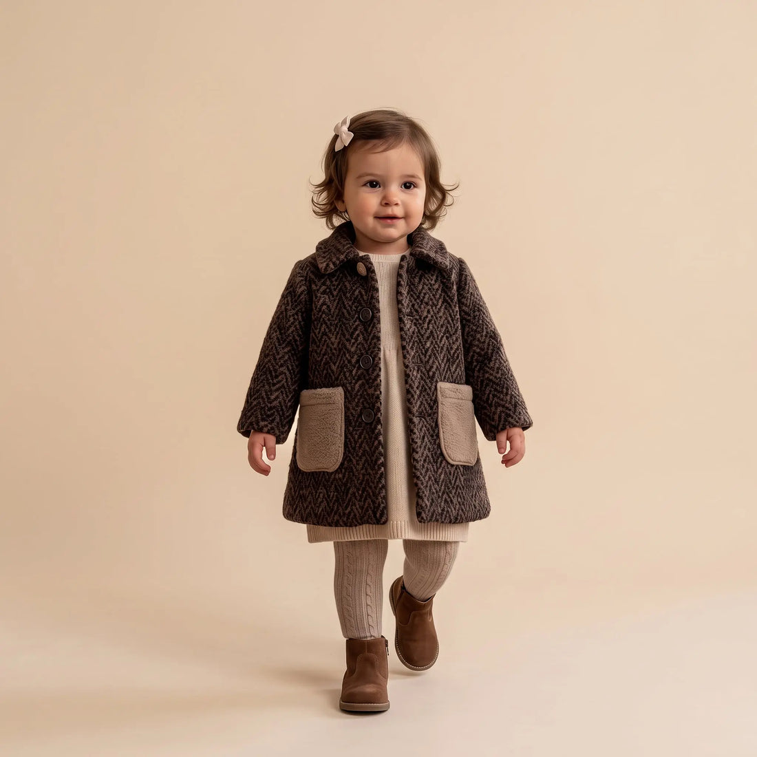 Brown Knitted Coat ZHOE &amp; TOBIAH