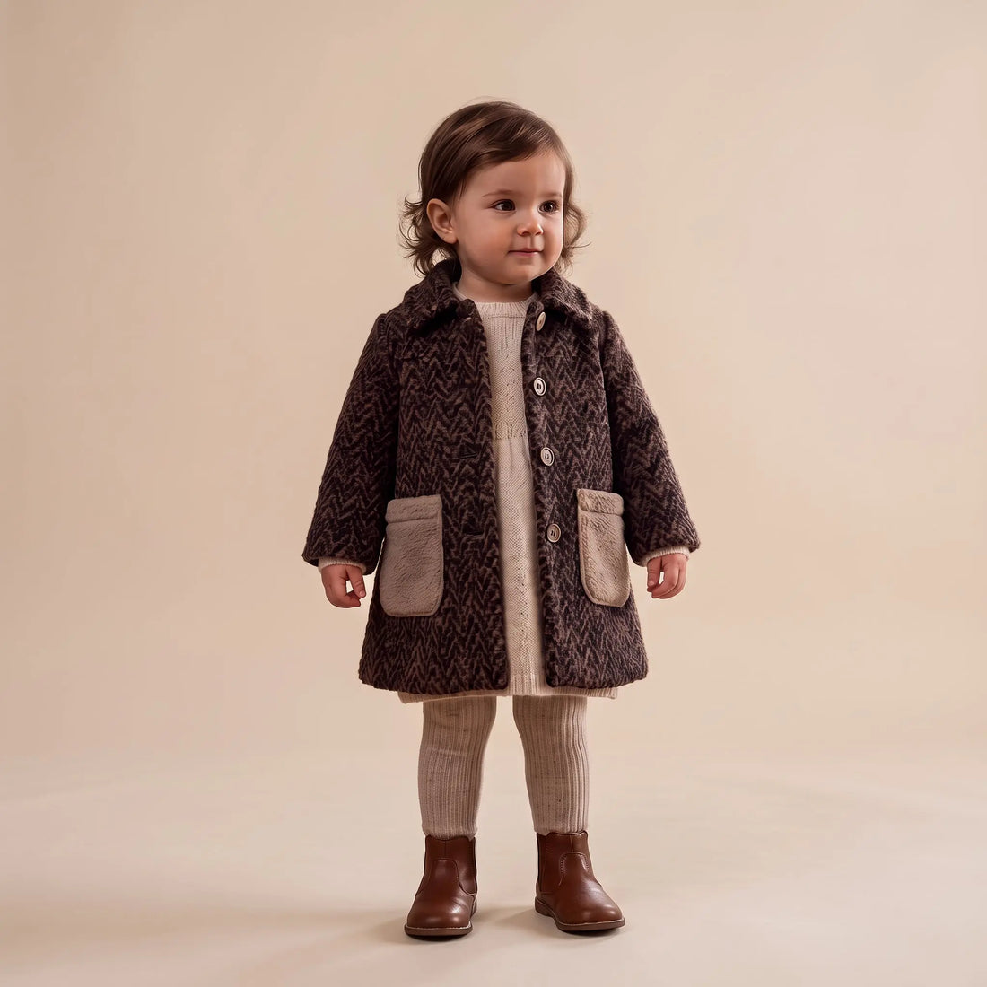 Brown Knitted Coat ZHOE &amp; TOBIAH