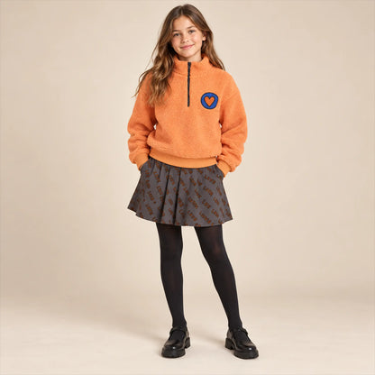Heart Eyes sweater lookbook, girl size 11-12Y, front