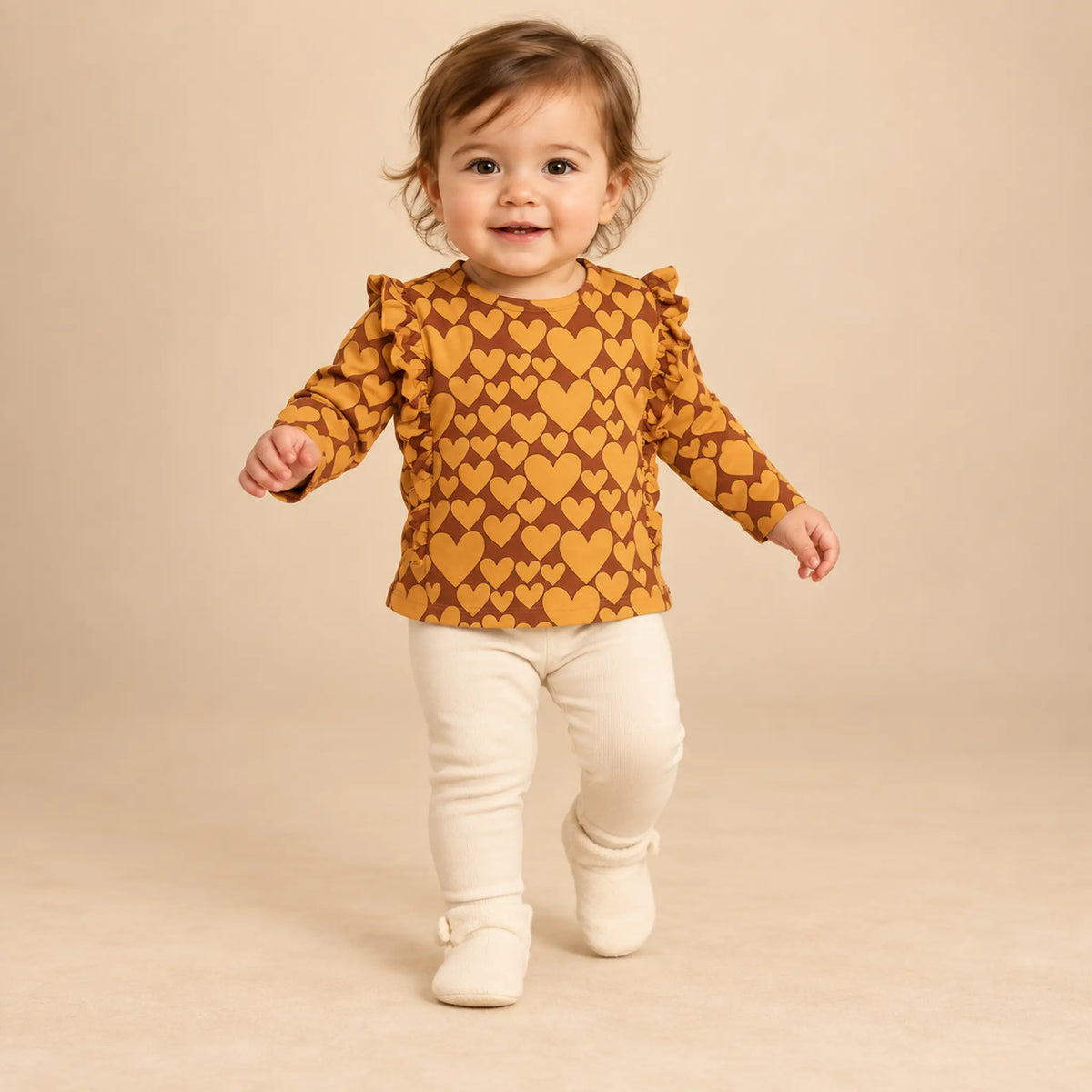 Hearts - Ruffled Top Longsleeve lookbook, size 12M, image 2