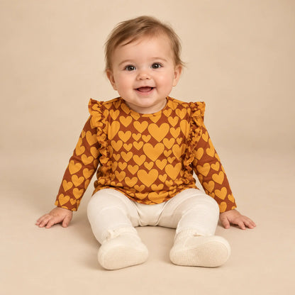 Hearts - Ruffled Top Longsleeve lookbook, size 6M, image 2