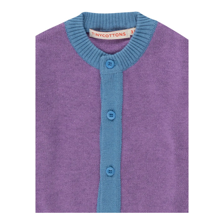 Color Block Baby Cardigan - Violet