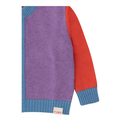Color Block Baby Cardigan - Violet