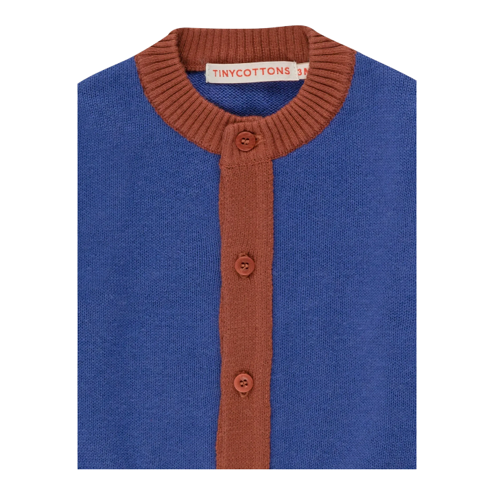 Color Block Baby Cardigan - Indigo