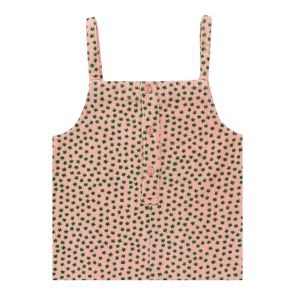 Tiny Flowers Dungaree - Powder Pink