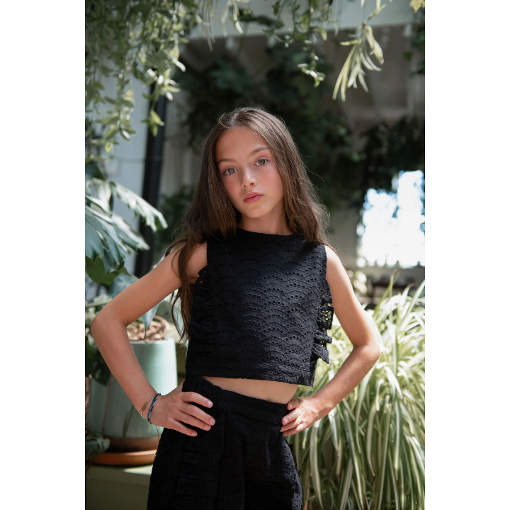 Girls Blouse &amp; Shorts - Beste Black