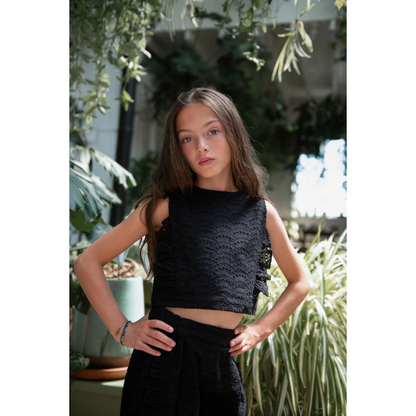 Girls Blouse &amp; Shorts - Beste Black