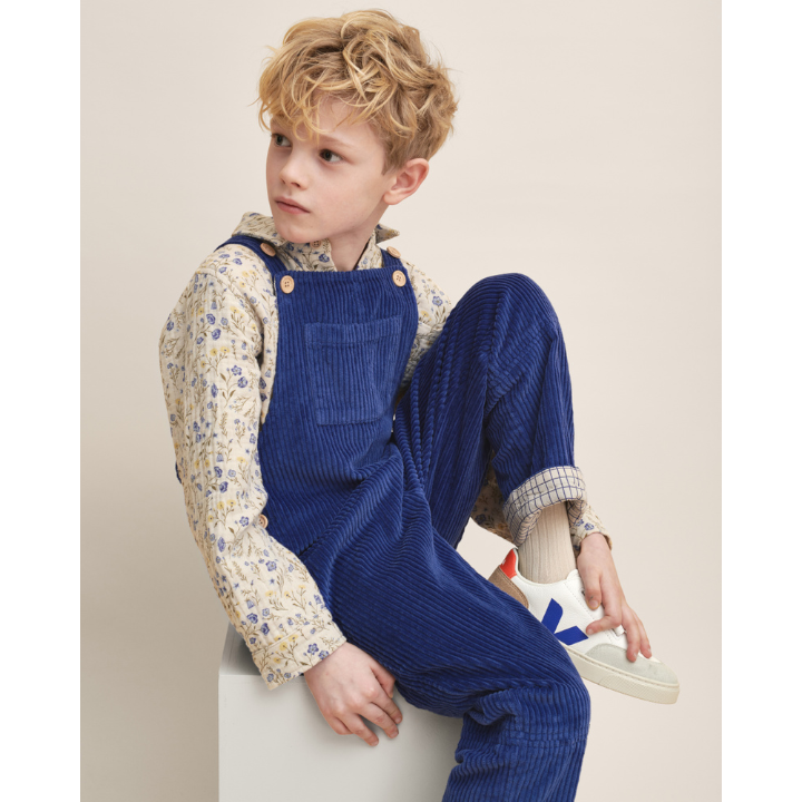 Cobalt Corduroy Dungarees