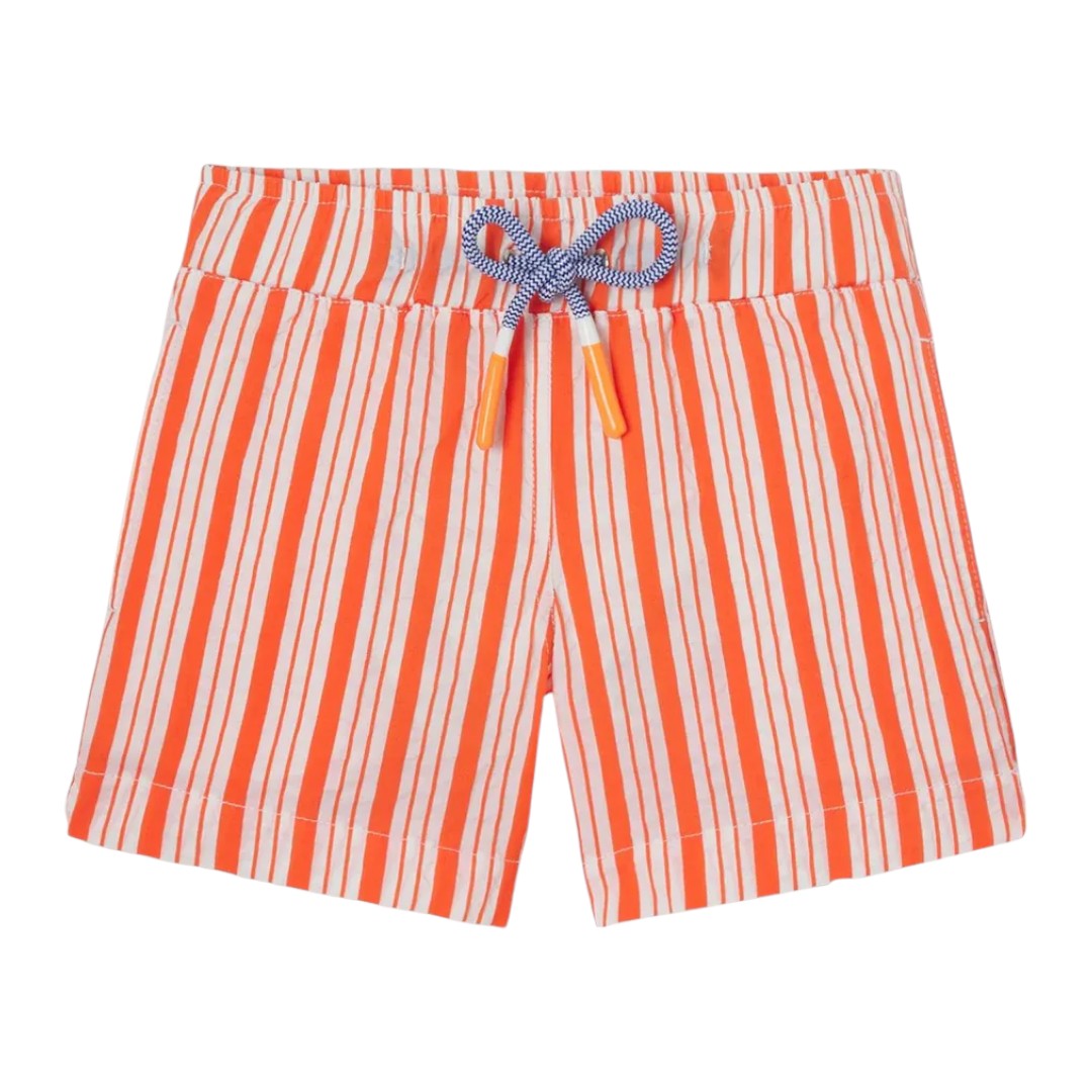 Milo Swim Shorts - Orange and White Stripes