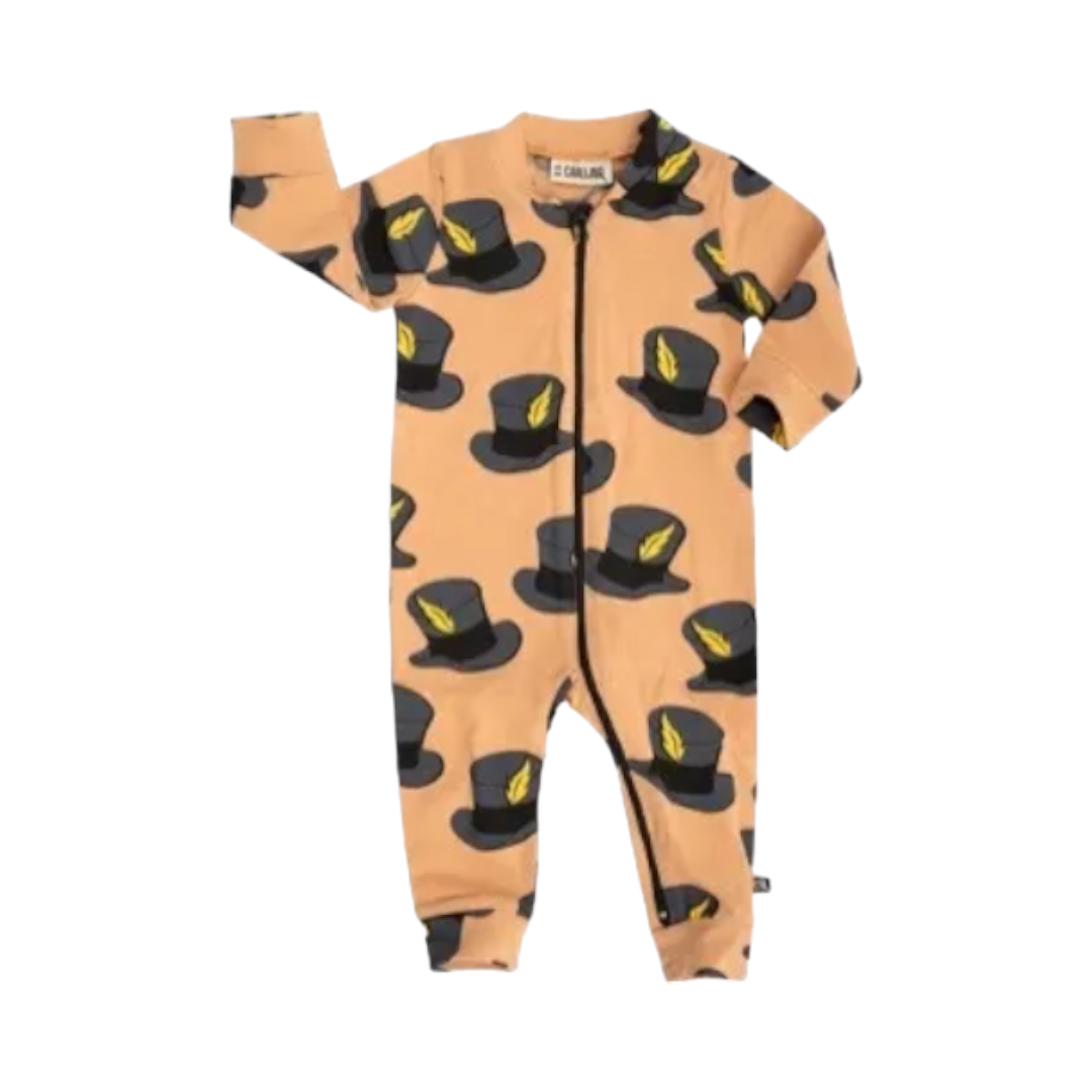 Mr. hat - baby pyjama with zipper