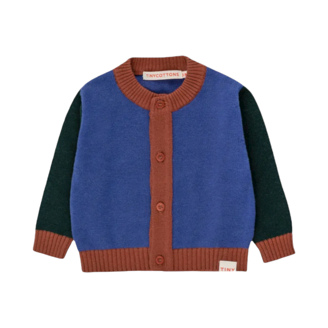 Color Block Baby Cardigan - Indigo