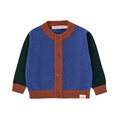 Color Block Baby Cardigan - Indigo