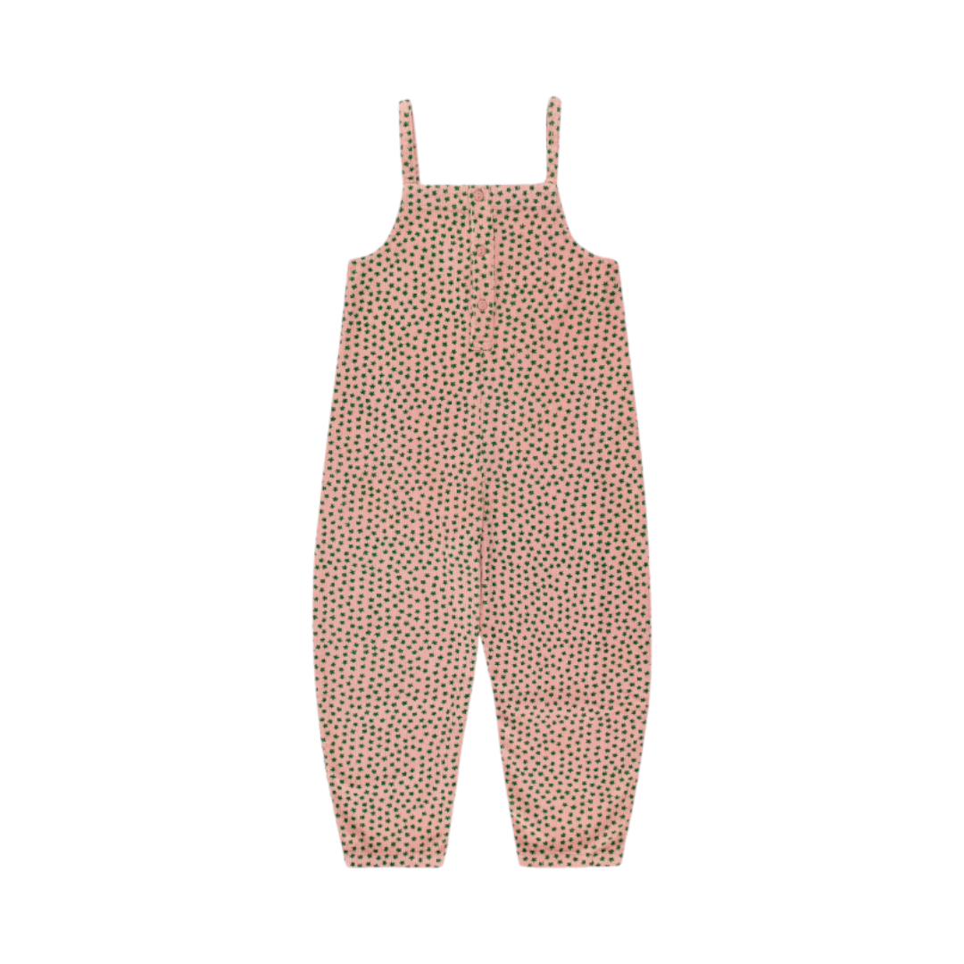 Tiny Flowers Dungaree - Powder Pink