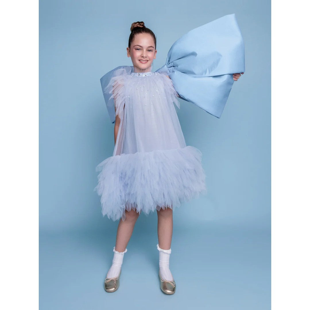 Cannes Tulle Dress - Blue Chill