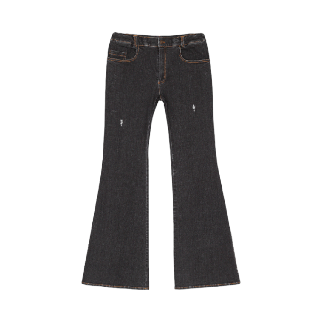 5 Pocket Flared Bailey Denim Spray Black