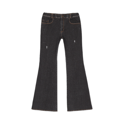 5 Pocket Flared Bailey Denim Spray Black
