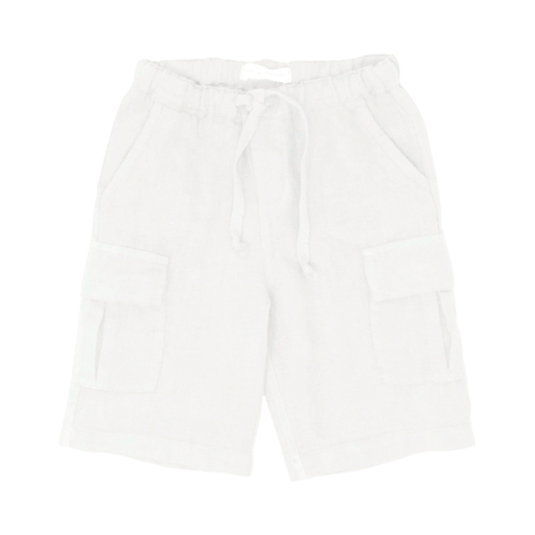 Linen Bermuda - White