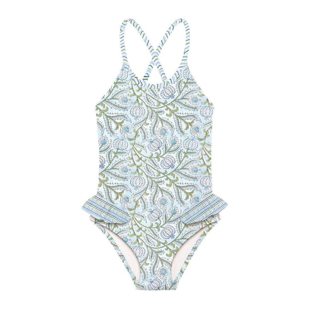 Poppy One Piece Recycled Fabric Frill Swimsuit
