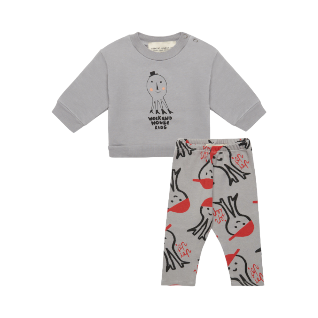 Octopus sweatshirt & legging - Grey