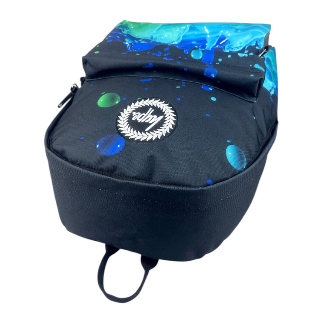 Iconic Black 3D Droplets Backpack