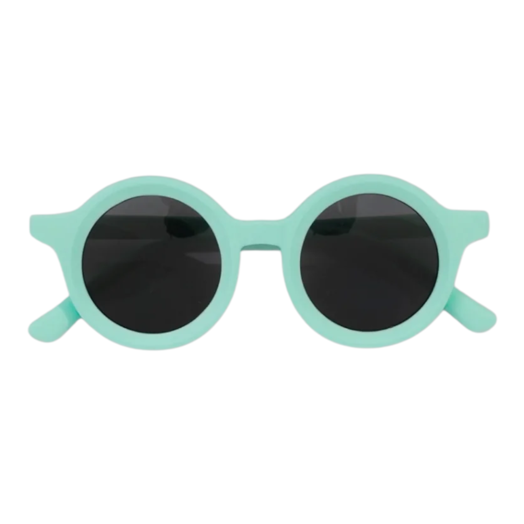 Kids Flexible Round Sunglasses - Green