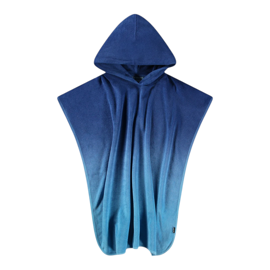 Girls Mazarine Blue Organic Cotton Beach Cover-Up Poncho