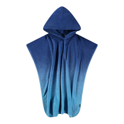 Girls Mazarine Blue Organic Cotton Beach Cover-Up Poncho