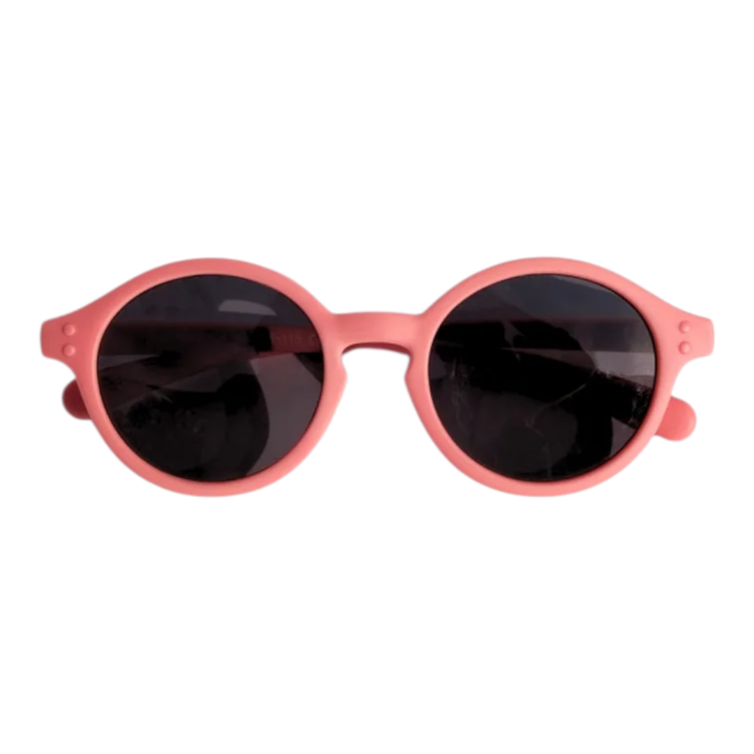 Kids Flexible Round Sunglasses - Red